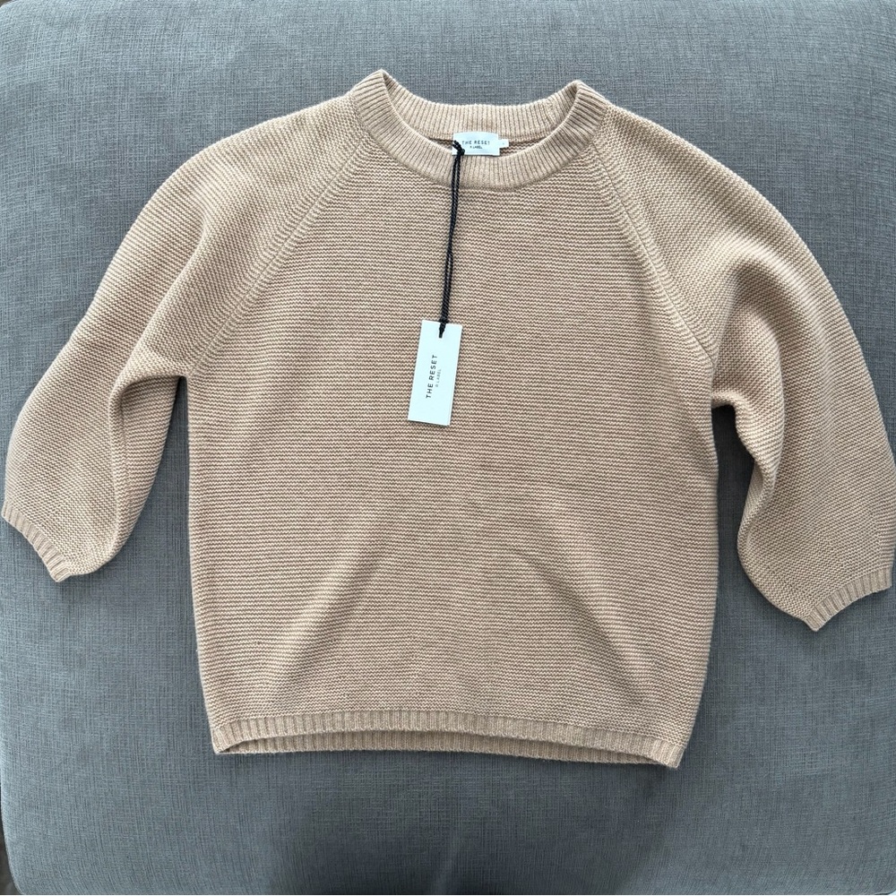 The Reset Women's Tan Crew Neck Sweater